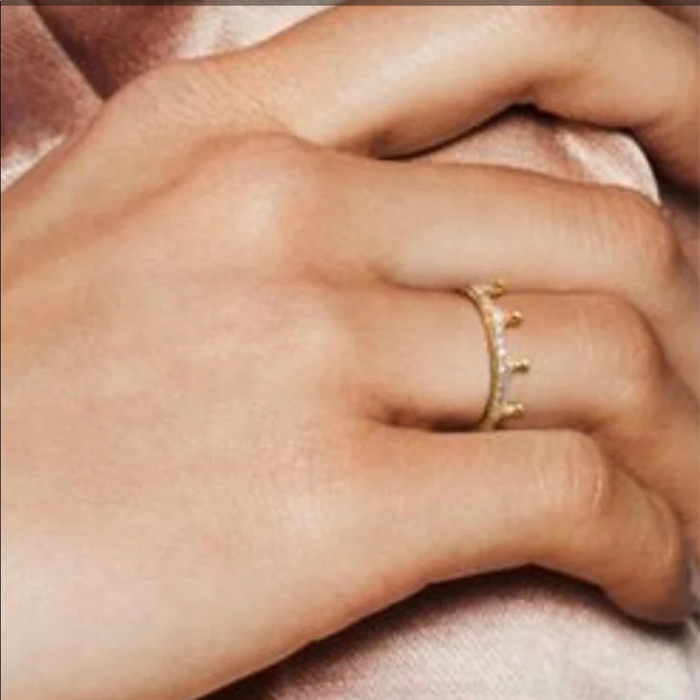 PANDORA Clear Sparkling Crown Ring